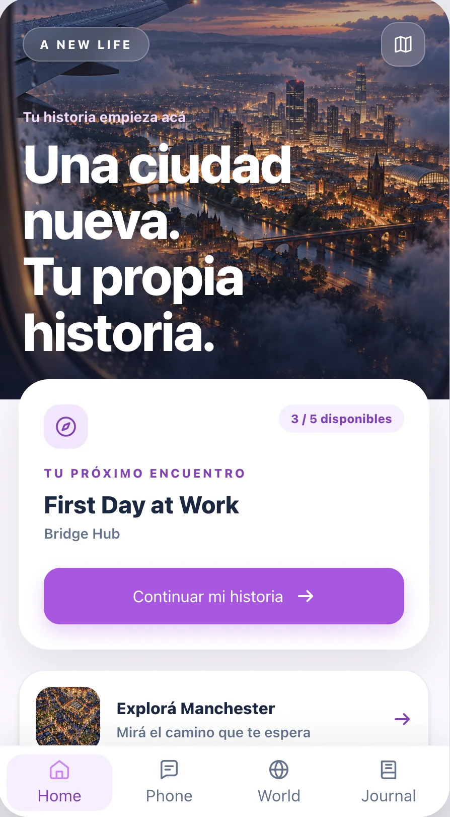 A New Life: inicio y misión First Day at Work